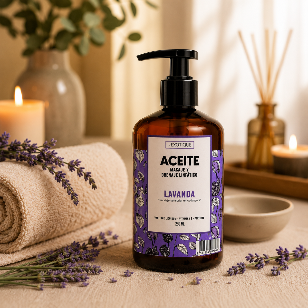 Aceite de Masaje Exotique Lavanda 250 ml